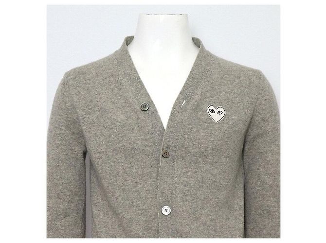 Comme Des Garcons Unisex Strickjacke in Grau-Weiß Braun - Ansicht 2