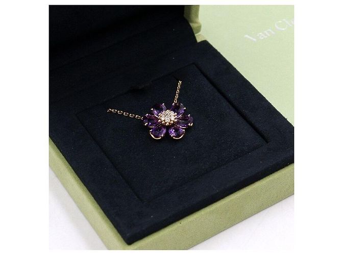 Van Cleef & Arpels Collana con pendente Fleur de Hawaii Amethyst Diamond Oro giallo Season Multicolore - vista 6