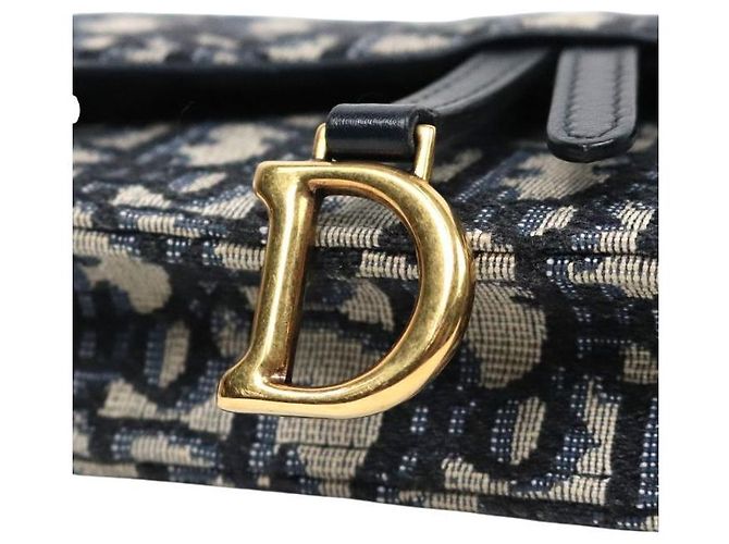 Dior Borsa a tracolla Oblique Saddle Blu - vista 10