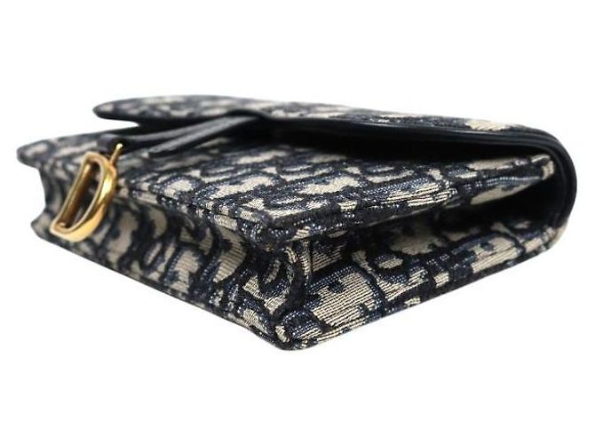 Dior Borsa a tracolla Oblique Saddle Blu - vista 9