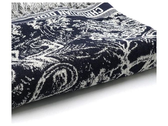 Dior Coperta in cotone Riviera Toile de Jouy blu Collezione Cruise - vista 3
