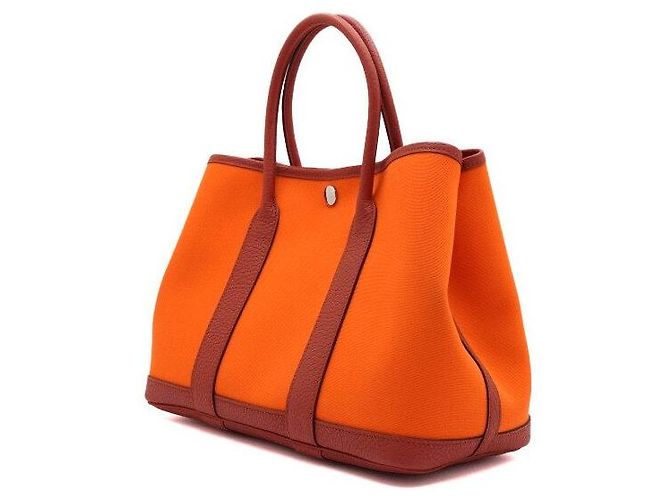Hermès Garden Party Canvas Tote Bag Braun - Ansicht 3