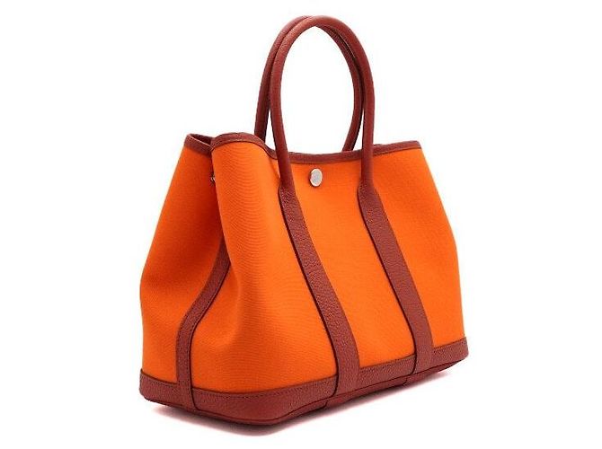 Hermès Garden Party Canvas Tote Bag Braun - Ansicht 4