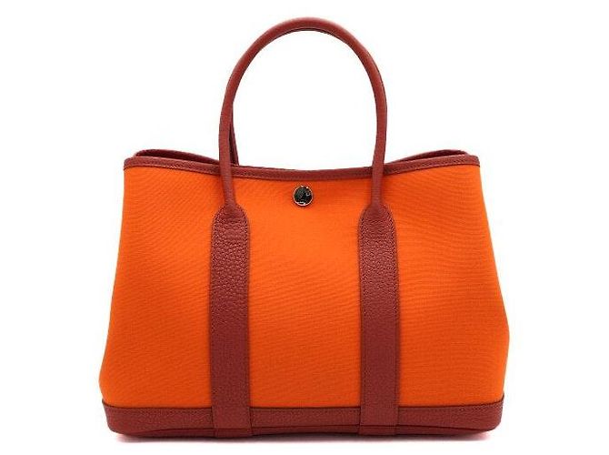 Hermès Garden Party Canvas Tote Bag Braun - Ansicht 5