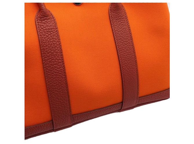 Hermès Garden Party Canvas Tote Bag Braun - Ansicht 8
