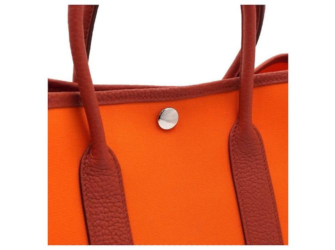Hermès Garden Party Canvas Tote Bag Braun - Ansicht 9