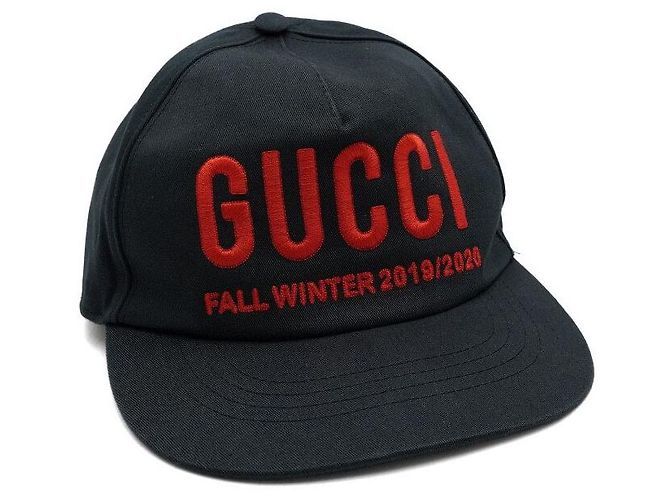 Gucci Cappellino da baseball da uomo in cotone nero con logo ricamato - vista 4