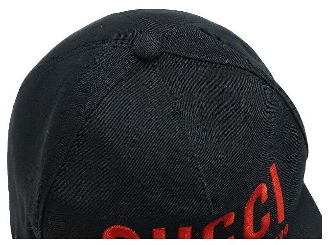 Gucci Cappellino da baseball da uomo in cotone nero con logo ricamato - vista 5