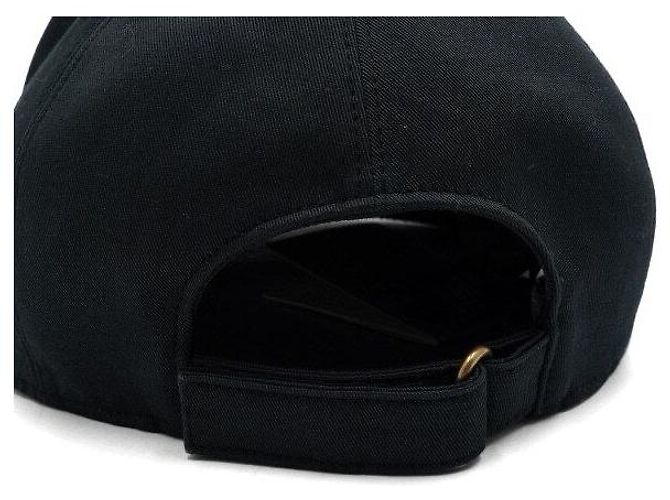 Gucci Cappellino da baseball da uomo in cotone nero con logo ricamato - vista 7