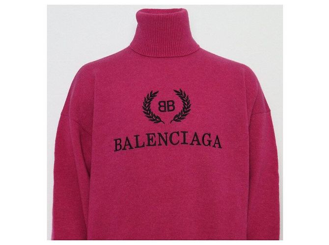 Balenciaga Rosa Cashmere-Mischung Laurel Unisex Strickpullover Pink - Ansicht 2