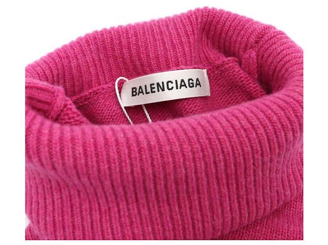 Balenciaga Rosa Cashmere-Mischung Laurel Unisex Strickpullover Pink - Ansicht 5