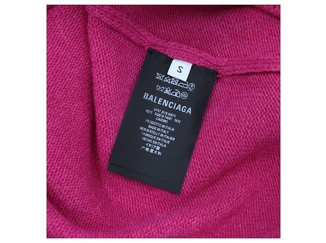 Balenciaga Rosa Cashmere-Mischung Laurel Unisex Strickpullover Pink - Ansicht 6