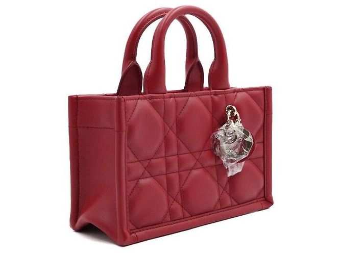 Dior Mini Bolso de Hombro Lady Book Tote Rojo - vista 3