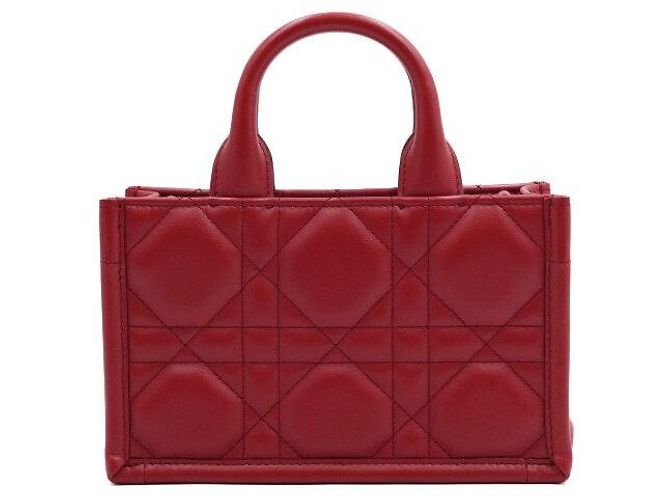 Dior Mini Bolso de Hombro Lady Book Tote Rojo - vista 4