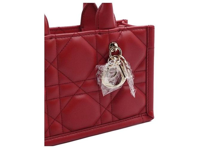 Dior Mini Bolso de Hombro Lady Book Tote Rojo - vista 7