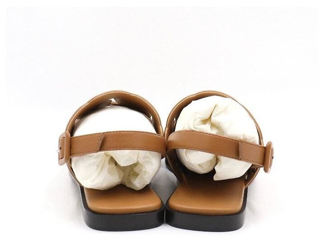 Hermès Sandali Grace in napa marrone da donna - vista 5