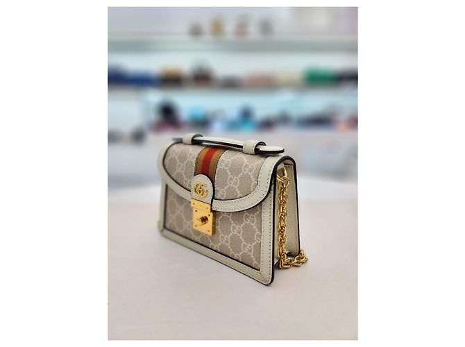 Gucci Mini borsa a tracolla con manico Ophidia GG - vista 12