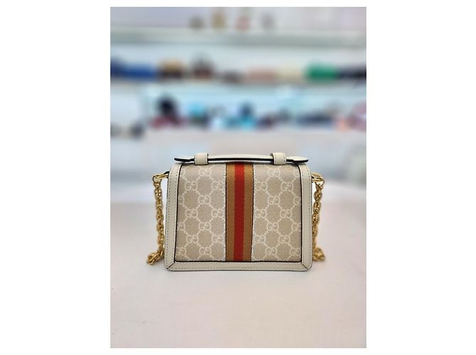 Gucci Mini borsa a tracolla con manico Ophidia GG - vista 14