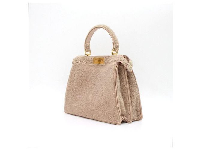 Fendi SHEEP Shearling Peekaboo SEE YOU Tote e Borsa a Spalla Medium - vista 2