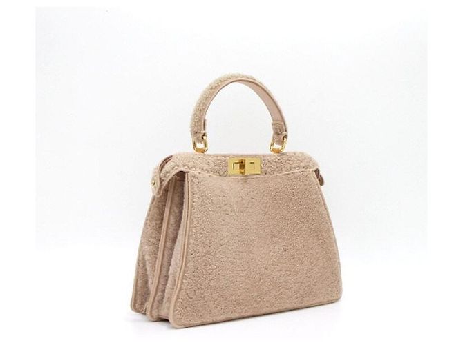 Fendi SHEEP Shearling Peekaboo SEE YOU Tote e Borsa a Spalla Medium - vista 3