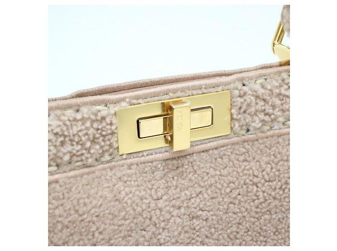 Fendi SHEEP Shearling Peekaboo SEE YOU Tote e Borsa a Spalla Medium - vista 4