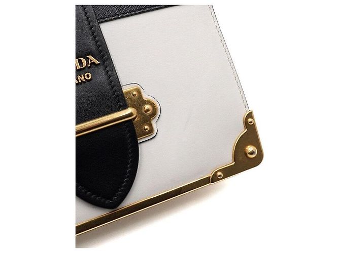 Prada Borsa a tracolla City in pelle con borchie logo dorate Multicolore - vista 11