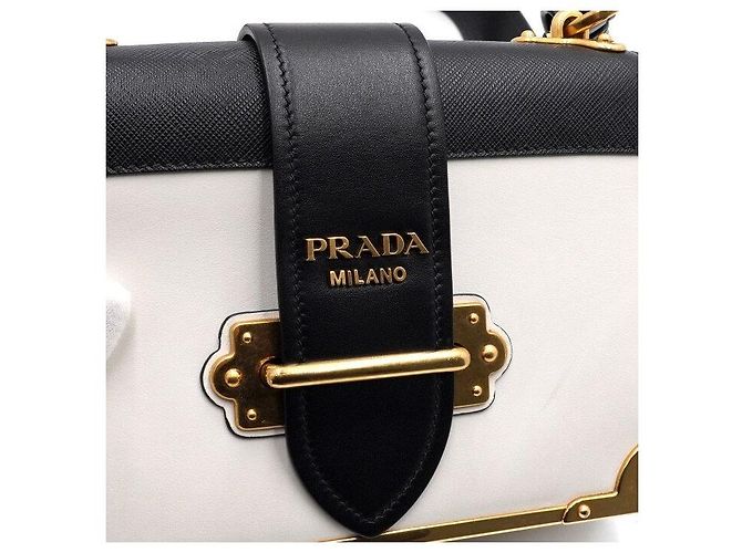 Prada Borsa a tracolla City in pelle con borchie logo dorate Multicolore - vista 14