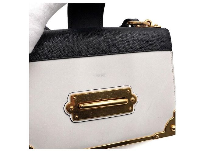 Prada Borsa a tracolla City in pelle con borchie logo dorate Multicolore - vista 15