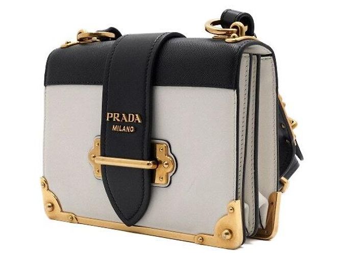 Prada Borsa a tracolla City in pelle con borchie logo dorate Multicolore - vista 2
