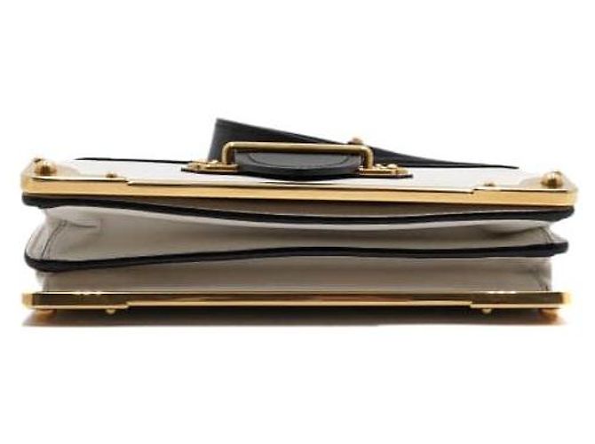Prada Borsa a tracolla City in pelle con borchie logo dorate Multicolore - vista 9
