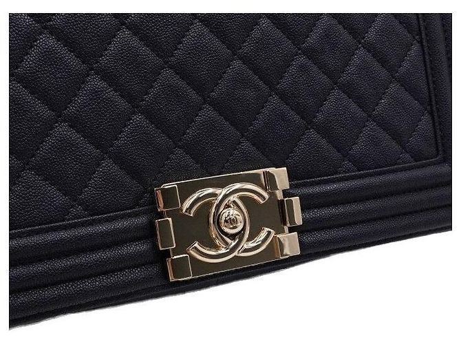 Chanel Boy Medium Flap Schultertasche Blau - Ansicht 10