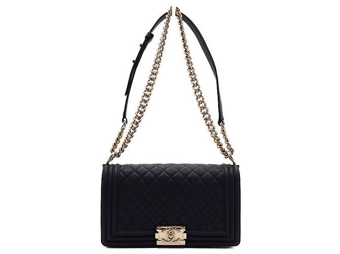 Chanel Boy Medium Flap Schultertasche Blau - Ansicht 2