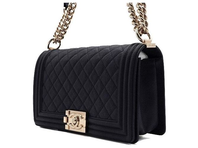 Chanel Boy Medium Flap Schultertasche Blau - Ansicht 3