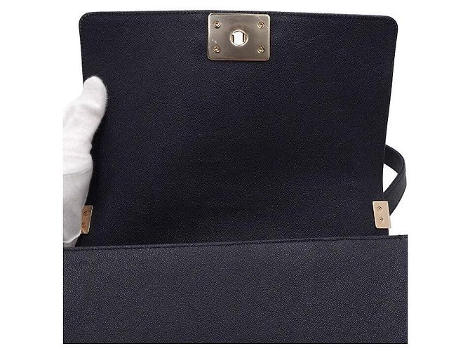 Chanel Boy Medium Flap Schultertasche Blau - Ansicht 7