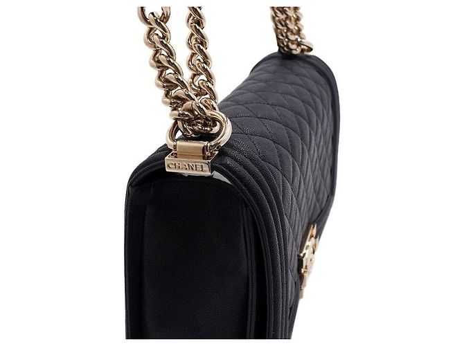 Chanel Boy Medium Flap Schultertasche Blau - Ansicht 9