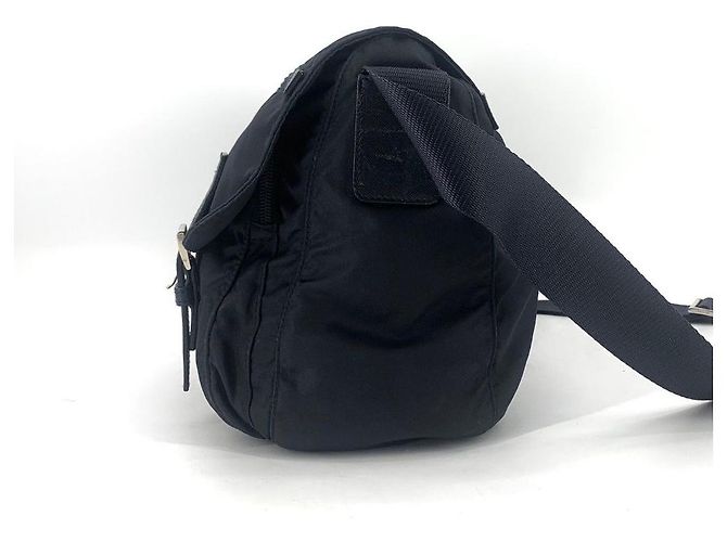 Prada Borsa a tracolla in nylon con logo triangolare Blu - vista 5