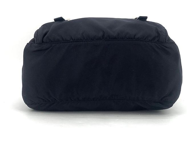 Prada Borsa a tracolla in nylon con logo triangolare Blu - vista 6