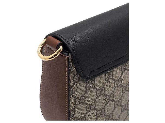 Gucci Borsa a tracolla e borsa a spalla Supreme GG in pelle nera da donna - vista 11