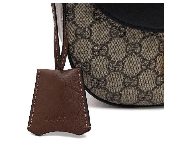 Gucci Borsa a tracolla e borsa a spalla Supreme GG in pelle nera da donna - vista 8