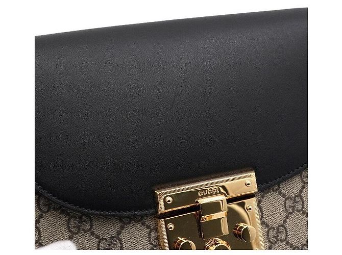 Gucci Borsa a tracolla e borsa a spalla Supreme GG in pelle nera da donna - vista 9