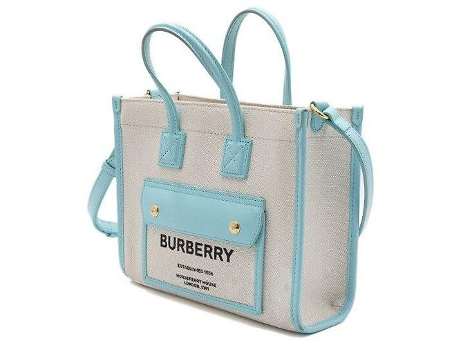 Burberry Canvas Mini Freya Pocket Tote Bag und Umhängetasche - Ansicht 2