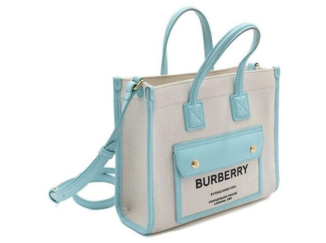 Burberry Canvas Mini Freya Pocket Tote Bag und Umhängetasche - Ansicht 3