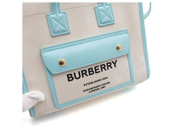 Burberry Canvas Mini Freya Pocket Tote Bag und Umhängetasche - Ansicht 9