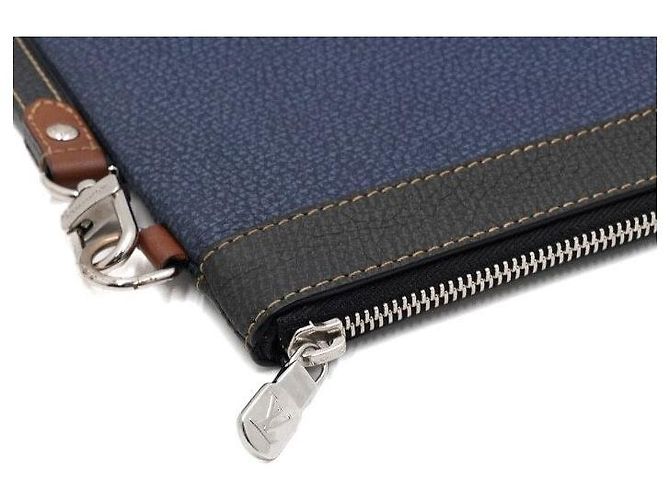 Louis Vuitton Clutch Pochette To Go Denim Blue - vista 10