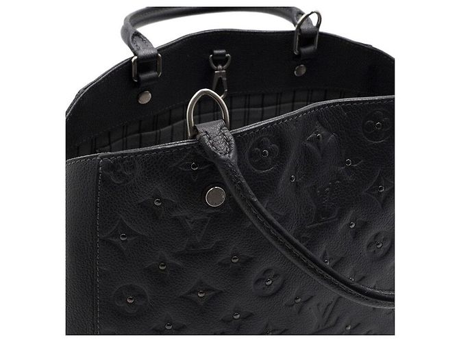 Louis Vuitton Montaigne MM Tote Bag und Schultertasche in Monogram Black Empriente Studs Braun - Ansicht 10
