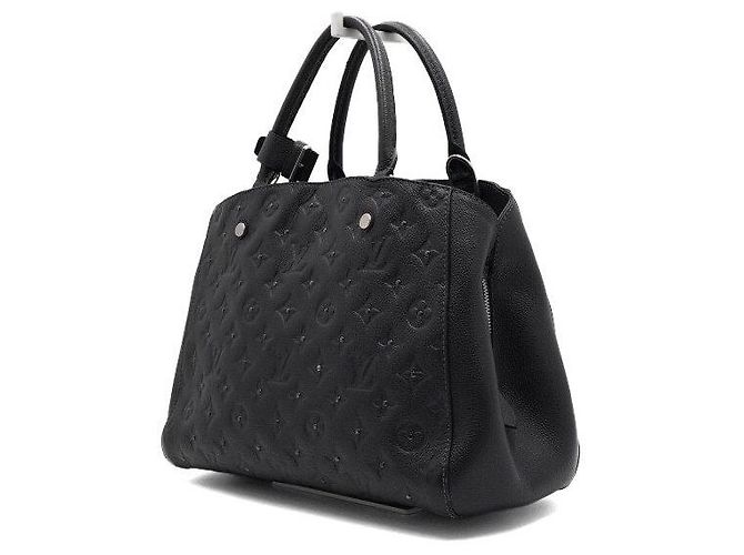 Louis Vuitton Montaigne MM Tote Bag und Schultertasche in Monogram Black Empriente Studs Braun - Ansicht 2