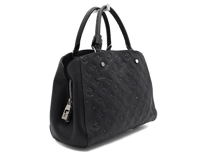 Louis Vuitton Montaigne MM Tote Bag und Schultertasche in Monogram Black Empriente Studs Braun - Ansicht 3