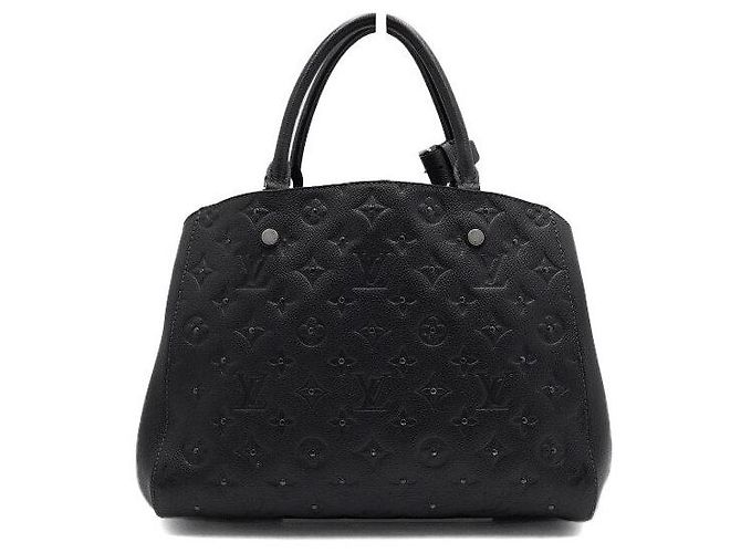 Louis Vuitton Montaigne MM Tote Bag und Schultertasche in Monogram Black Empriente Studs Braun - Ansicht 4