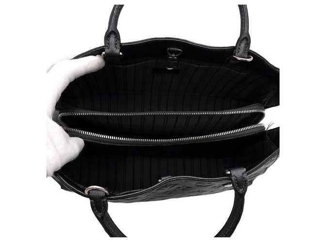 Louis Vuitton Montaigne MM Tote Bag und Schultertasche in Monogram Black Empriente Studs Braun - Ansicht 5