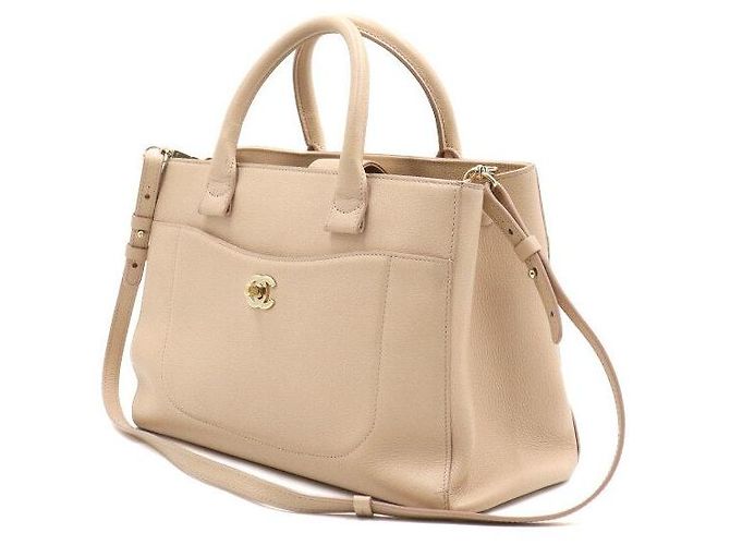 Chanel Borsa Tote Neo Medium New Surf CC Beige Gold - Borsa a Spalla Marrone - vista 2